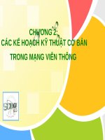 TC mạng & DV viễn thông - CÁC KẾ HOẠCH KỸ THUẬT CƠ BẢN TRONG MẠNG VIỄN THÔNG - KẾ HOẠCH ĐÁNH SỐ docx