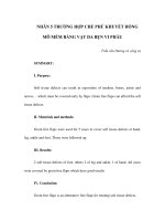 NHÂN 5 TRƯỜNG HỢP CHE PHỦ KHUYẾT HỔNG MÔ MỀM BẰNG VẠT DA BẸN VI PHẪU pdf