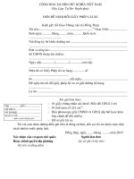 Đơn xin cấp Giấy phép lái xe hạng A1