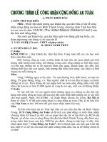 Chương Trình lễ công nhận ơộng đồng An Toàn BTT