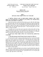 Báo cáo Công tác thanh tra năm 2010 doc