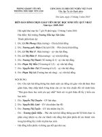 Biên bản bình chọn GV được HS yêu quý nhất