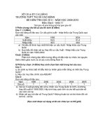 Đề thi Địa lý 11 trường THPT thị xã Cao Bằng