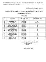 MẪU XẾP LOẠI ĐOÀN VIÊN