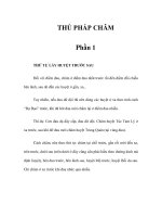 THỦ PHÁP CHÂM Phần 1 - THỨ TỰ LẤY HUYỆT TRƯỚC SAU pptx