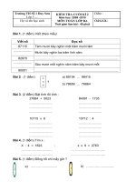 Đề + đáp án Toán CK2 lớp 3 (09-10)