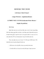 BỆNH HỌC THỰC HÀNH - CƠN ĐAU THẮT NGỰC ppsx