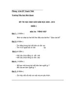 đê thi học sinh giỏi môn Tiếng Việt lớp 1