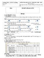 đề kiểm tra học kì 2 môn tin học 7 - năm học 2009-2010