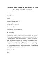 Công nhận và cho thi hành tại Việt Nam bản án, quyết định dân sự của toà án nước ngoài pptx