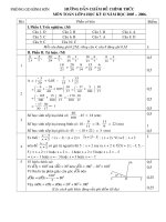 DAP AN KH 2 TOAN 6 05-06