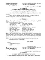 QĐ thành lập các bộ phận