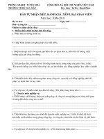 BẢNG TỰ NHẬN XÉT ĐÁNH GIÁ, XẾP LOẠI GIÁO VIÊN NĂM HỌC 2009 - 2010.