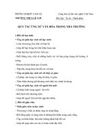 QUY TẮC ỨNG XỬ VĂN HÓA TRONG NHÀ TRƯỜNG