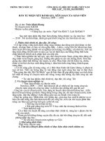 Bản tự nhận xét đánh giá, xếp laọi của giáo viên