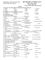 DE THI THU TN THPT - ANH VAN