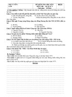 Đề thi lịch sử 9 kỳ II