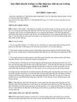 Quy định tiếp nhận và chuyển trường