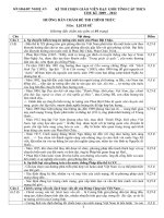 Đáp án thi GVG tỉnh môn Sử