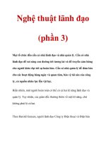 Nghệ thuật lãnh đạo (phần 3) pps