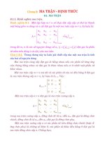 Chương 9: MA TRẬN - ĐỊNH THỨC potx