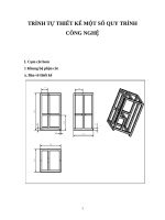 TRÌNH TỰ THIẾT KẾ MỘT SỐ QUY TRÌNH CÔNG NGHỆ doc