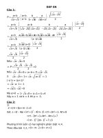 ĐÁP ÁN ĐỀ THI VÀO 10 CHUYÊN ĐHSP HÀ NỘI