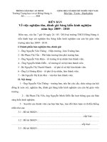 Mẫu Biên bản nghiệm thu, đánh giá SKKN