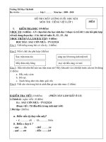 Đề thi lớp 1 - cuối năm