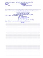 ĐỀ KIỂM TRA HỌC KỲ II VĂN 6