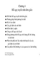 Bài giảng dự báo kinh doanh   chương 4 hồi quy tuyến tính đơn giản