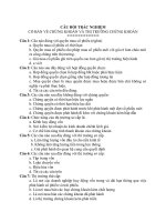 CÂU HỎI TRẮC NGHIỆM CƠ BẢN VỀ CHỨNG KHOÁN VÀ THỊ TRƯỜNG CHỨNG KHOÁN docx