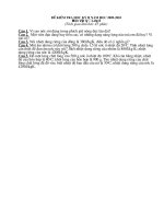 Đề thi học kỳ II môn vật lý lớp 8 năm học 2009-2010