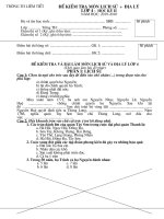 đề kiểm tra lịch s­u và địa lí