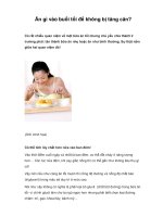 Ăn gì vào buổi tối để không bị tăng cân? doc
