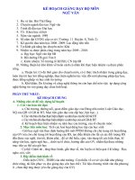 KẾ HOẠCH GIẢNG DẠY MÔN NGỮ AĂN 8