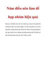 Năm điều nên làm để họp nhóm hiệu quả pptx