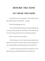 BỆNH HỌC THỰC HÀNH - SUY NHƯỢC THẦN KINH pptx