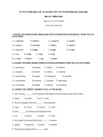 Đề thi vào 10 -T Anh