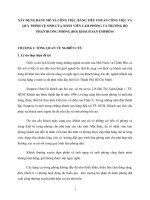 Phương pháp xây dựng bảng mô tả công việc bảng tiêu chuẩn công việc và quy trình vệ sinh của nhân viên làm phòng và trưởng bộ phận khách sạn