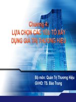 Lựa chọn các yếu tố xây dựng giá trị thương hiệu