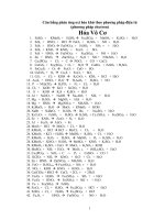 can bang pu oxi hoa khu