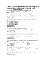 CÂU HỎI TRC NGHIÊM CHƯƠNG OXI- LƯU HUỲNH