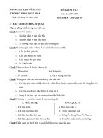 MỘT SỐ ĐỀ KIỂM TRA MÔN ĐỊA LÍ 8