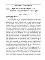 SÁNG KIẾN KINH NGHIỆM  _ BIỆN PHÁP ĐỂ HOẠT ĐỘNG CỦA  TỔ KHỐI CHUYÊN MÔN ĐẠT HIỆU QUẢ