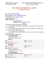 BẢN NHẬN XÉT ĐỊNH KỲ GV