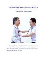 PHÁC ĐỒ ĐIỀU TRỊ SUY THƯỢNG THẬN CẤP (Hội chứng Water House Friderichan) docx