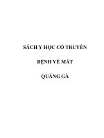 BỆNH VỀ MẮT - QUÁNG GÀ pptx
