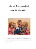 Làm sao để con bạn có thói quen thích đọc sách ppsx