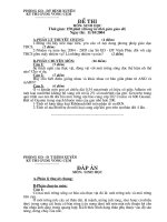 Đề thi GVG huyện Bình Xuyên môn Sinh Học